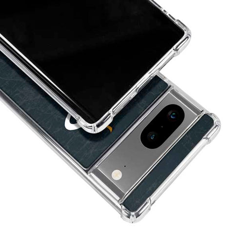 NBA Miami Heat Black Partial Logo Google Pixel 7a Clear Case